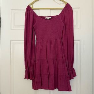 HYFVE Long Sleeve Pink Dress Size M Gently Worn